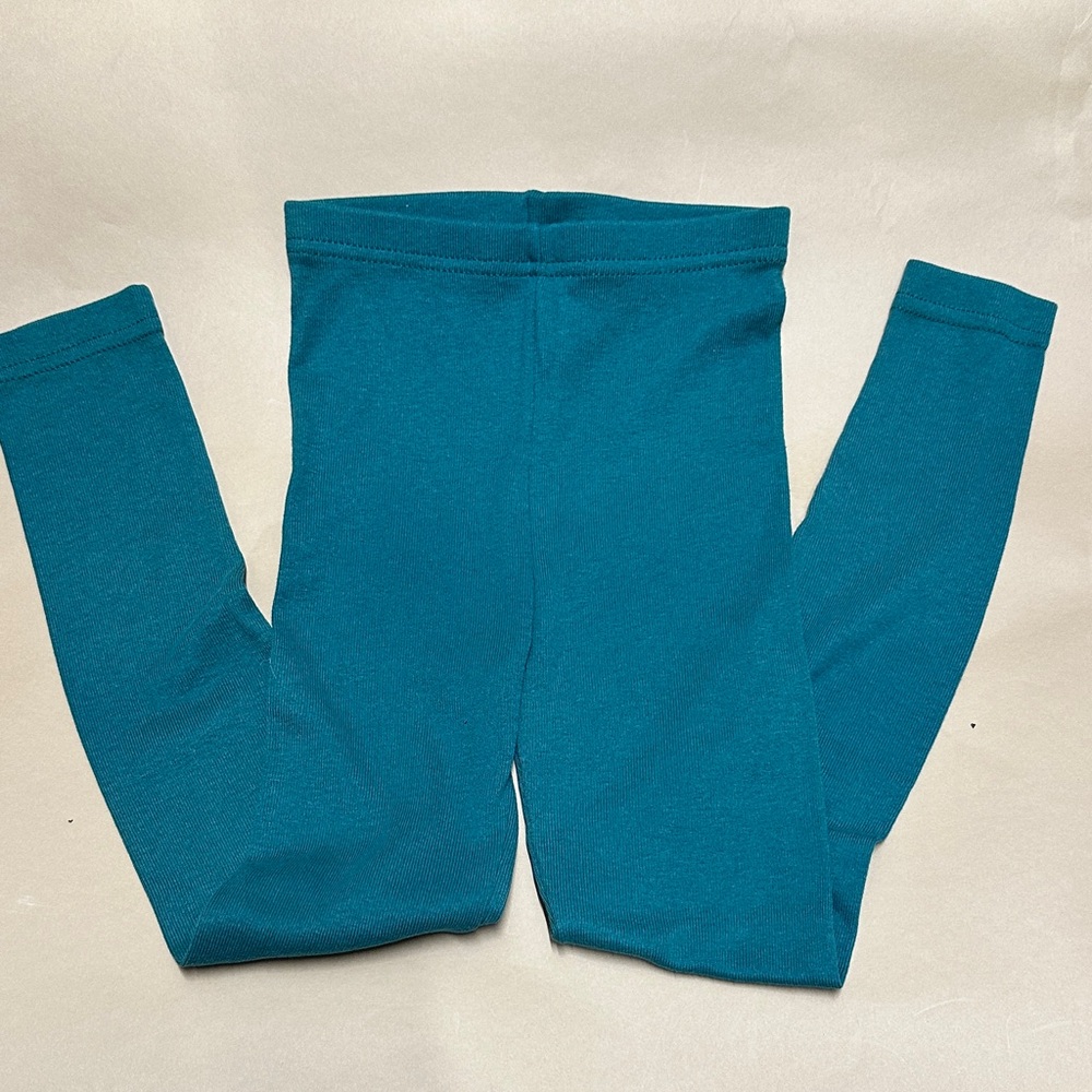 Teal Kids Leggings. Vintage made in the USA